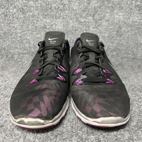 Nike Free 5.0 TR Fit 5 Shoes Womens Size 8.5 Black Purple Training 806277-003 - Picture 2 of 9